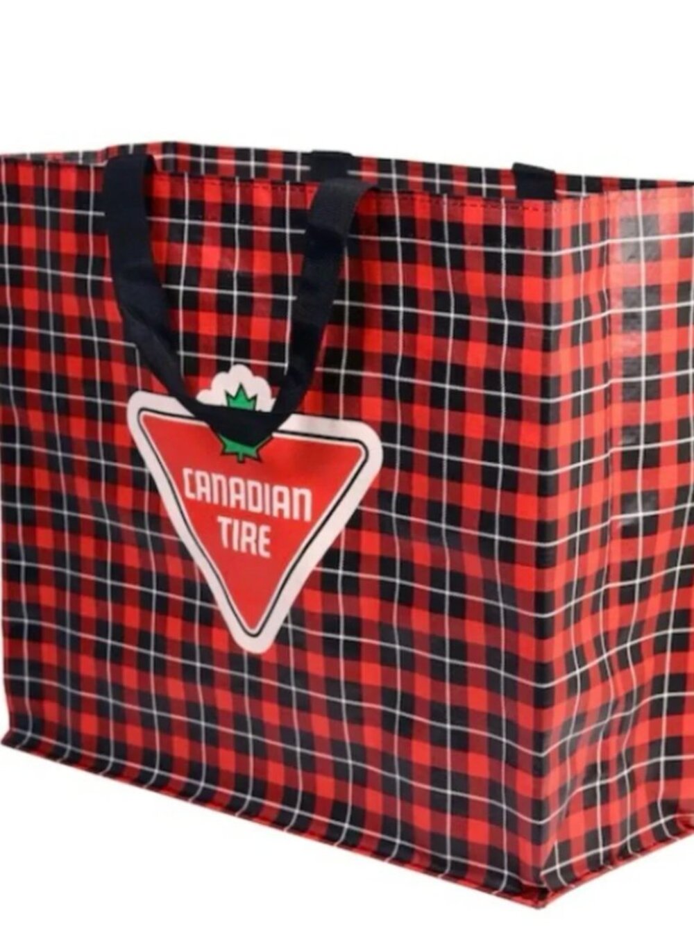 NEW! Rare & Sold out Canadian Tire Plaid Reusable Tote Bag VIRAL Heated Rivalry